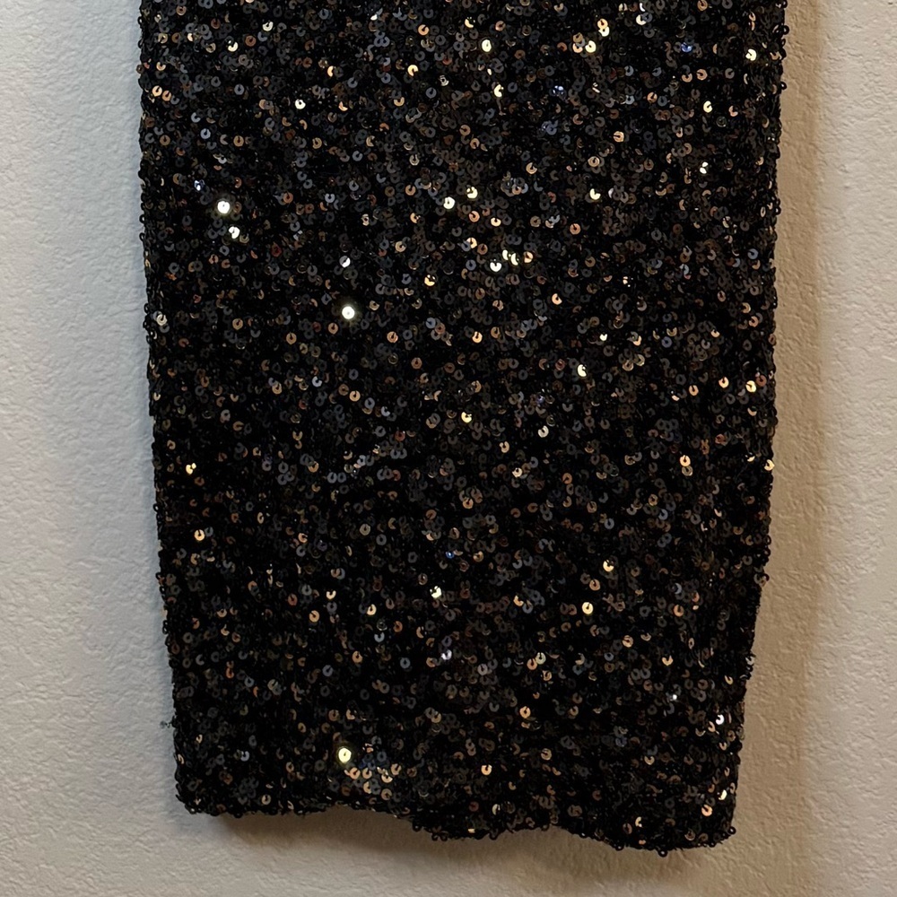 NWT Heartloom Kaley Sequin Short Sleeve Bodycon Dress V Neck Black Size Small - Picture 6 of 15